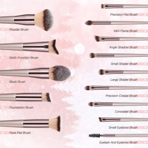 14pcs Makeup Brushes bestope Conical Handle With Case Bag champin gold - Picture 1 of 5