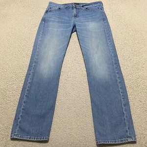 Madewell Mens sz 33x32 Jeans Blue Denim Straight Leg Medium Wash Low Rise - Picture 1 of 14