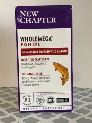 全新 Chapter Wholemega 935 毫克全鱼油 - 180 粒有效期至 04/26 — 第 1/4 张图片