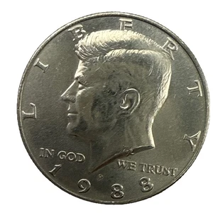 Moneda de 50 centavos de medio dólar Kennedy de Estados Unidos 1988-P - Imagen 1 de 2