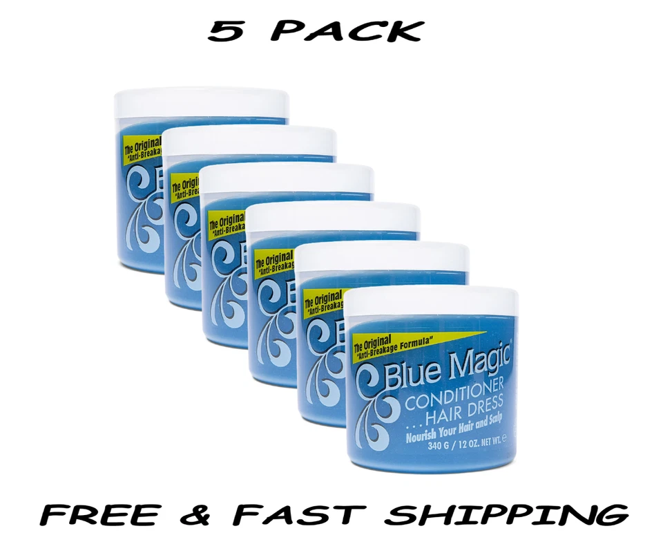 (Paquete de 5) Apósito acondicionador para cabello Blue Magic 12 oz hidratante anti-rotura Foto 1 de 1