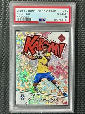 2021–22 DONRUSS ROAD TO QATAR — KABOOM! #19 - RODRYGO - PSA GEM MT 10 - Изображение 1 из 2