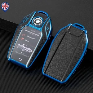 Key Fob Case Cover For BMW 5 7 Series G11 G12 G30 G31 G32 i8 X3 X4 X5 X7 *BLUE* - Picture 1 of 10
