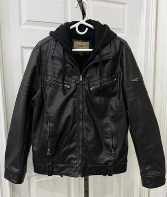 Sonoma искусственной кожи с капюшоном куртки Bomber мотоциклиста мотоцикла - Изображение 1 из 4