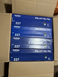 Genuine Brother TN227 Toner Set Black Cyan Magenta Yellow Cartridges 4 Pack READ - Afbeelding 1 van 10