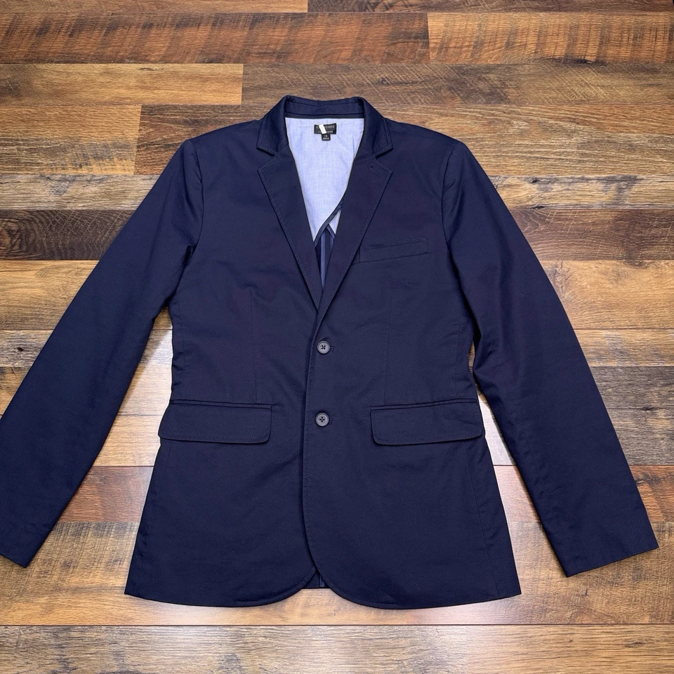 J Crew Crewcuts Thompson Traje Chaqueta Juvenil 16 Azul Marino Blazer Elástico  Foto 1 de 4