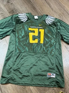 Nike Oregon Ducks Football Jersey Youth Kids Size XL Green Yellow #21 Nike Team - Picture 1 of 5