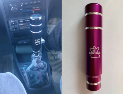 Cabezal de palanca de cambio de engranajes universal púrpura de aluminio novia JDM Foto 1 de 4