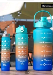 Green Bottle Water 3pcs Set - Picture 1 of 4