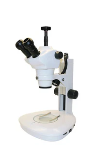 Microscopio trinoculare zoom stereo a grande campo 8X~50X 16 MP fotocamera digitale - Foto 1 di 2