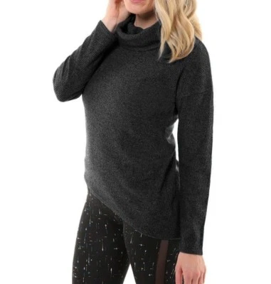 Soybu Mujer Sereno Asimétrico Dobladillo Suéter Capucha Cuello Negro Talla Pequeña 4-6 Foto 1 de 4