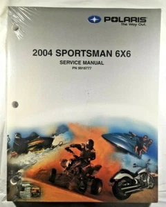 NEW, SEALED 2004 POLARIS SPORTSMAN 6X6 FACTORY SERVICE MANUAL & CD # 9918777 - Picture 1 of 4
