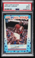 1989-90 Fleer All-Stars Stickers Michael Jordan #3 PSA 9 MINT (OC) HOF