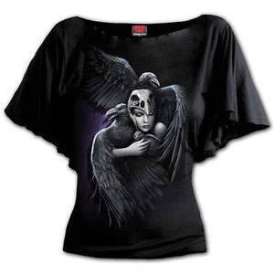 Spiral Direct Guardian Angels Boat Neck Bat Sleeve Womens Top - Picture 1 of 10