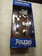 New Toledo Fine Locks Cordoba Double Cylinder Satin Nickel Door Handleset -
