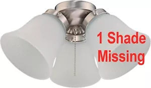 Westinghouse 3-Light Cluster Ceiling Fan Light Kit LED BULB Frosted Ribbed Glass - Picture 1 of 10