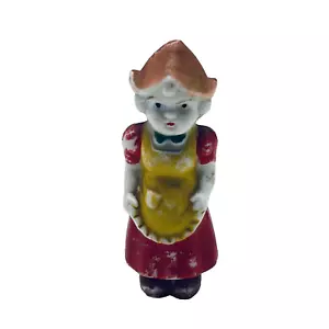 Statuina bambina olandese 3" porcellana vintage - Foto 1 di 6