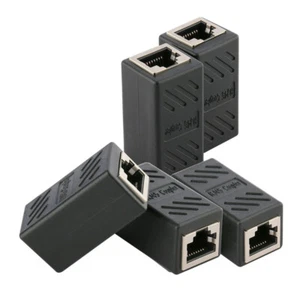 Cable Ethernet de 5 piezas acoplador RJ45 blindado en línea conector tipo hembra a hembra - Imagen 1 de 4