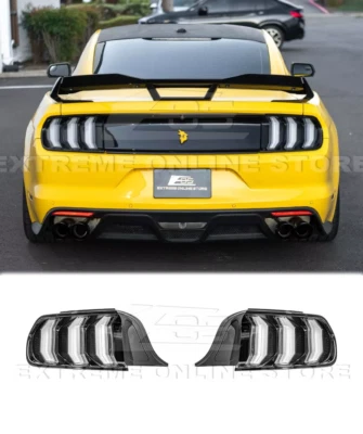 LED 透明后尾灯 XB 顺序信号 EURO 风格 适合 15-23 福特野马 — 第 1/4 张图片