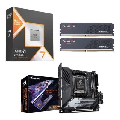 🔥 AMD Ryzen 7 9800X3D, Gigabyte B650I Aorus Ultra Mini ITX, G.Skill 32GB Combo - Image 1 of 4