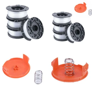 Strimmer Trimmer Cap+Spool & Line Spare 4x Orange Cover Black & Decker - Picture 1 of 8