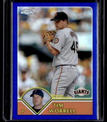 2003 Topps Chrome #553 Tim Worrell Blue Refractor /699 - Image 1 of 2