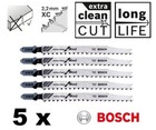 5x Bosch T308B HCS Stichsägeblätter Holz Multiplex Makita Metabo Holzplatten