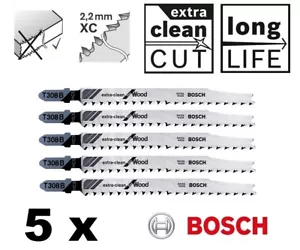 5x Bosch T308B HCS hojas de sierra de calar madera multiplex Makita Metabo paneles de madera - Imagen 1 de 9