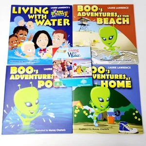 Laurie Lawrence Boo's Adventures Books Kids Water Safety Farm Home Pool + DVD - Picture 1 of 17