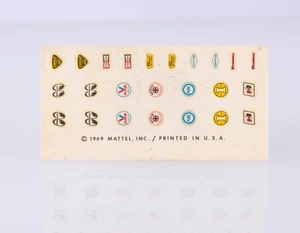 Vintage Mattel 1969 Hot Wheels RedLine Decal 6405 Sticker Sheet USA - Picture 1 of 2