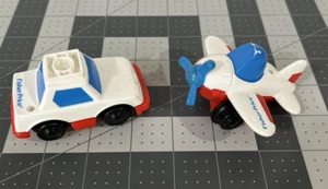 Fisher Price 1992 Flip Track Road & Rail Vehicles Replacement Lot of 2 Vintage - Picture 1 of 14
