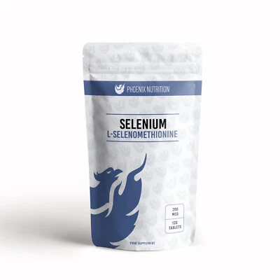PHOENIX NUTRITION Selenium 200mcg x 120 Tablets as Bioavailable L-Selenomethionine