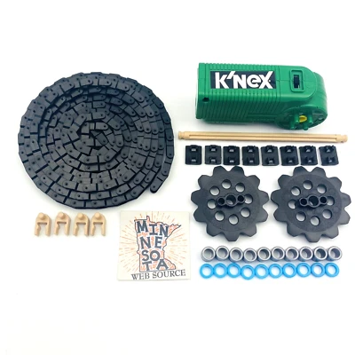 Micro Knex Small Size Chain, Motor, Spacers, Guides, Rod K'nex Coaster Motor Kit - Image 1 of 4