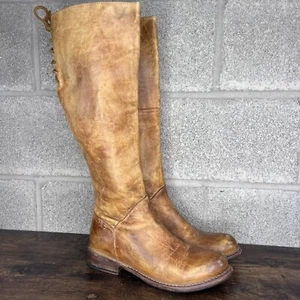 $345 BED STU US Women’s 9 EU 39 Tan Rustic MANCHESTER Leather Tall Boots - Picture 1 of 13
