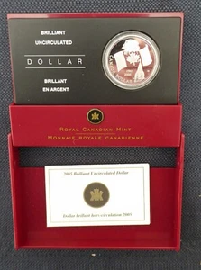 Kanada Silber Dollar 2005. Stempelglanz, Etui, Box & Coa - Bild 1 von 1