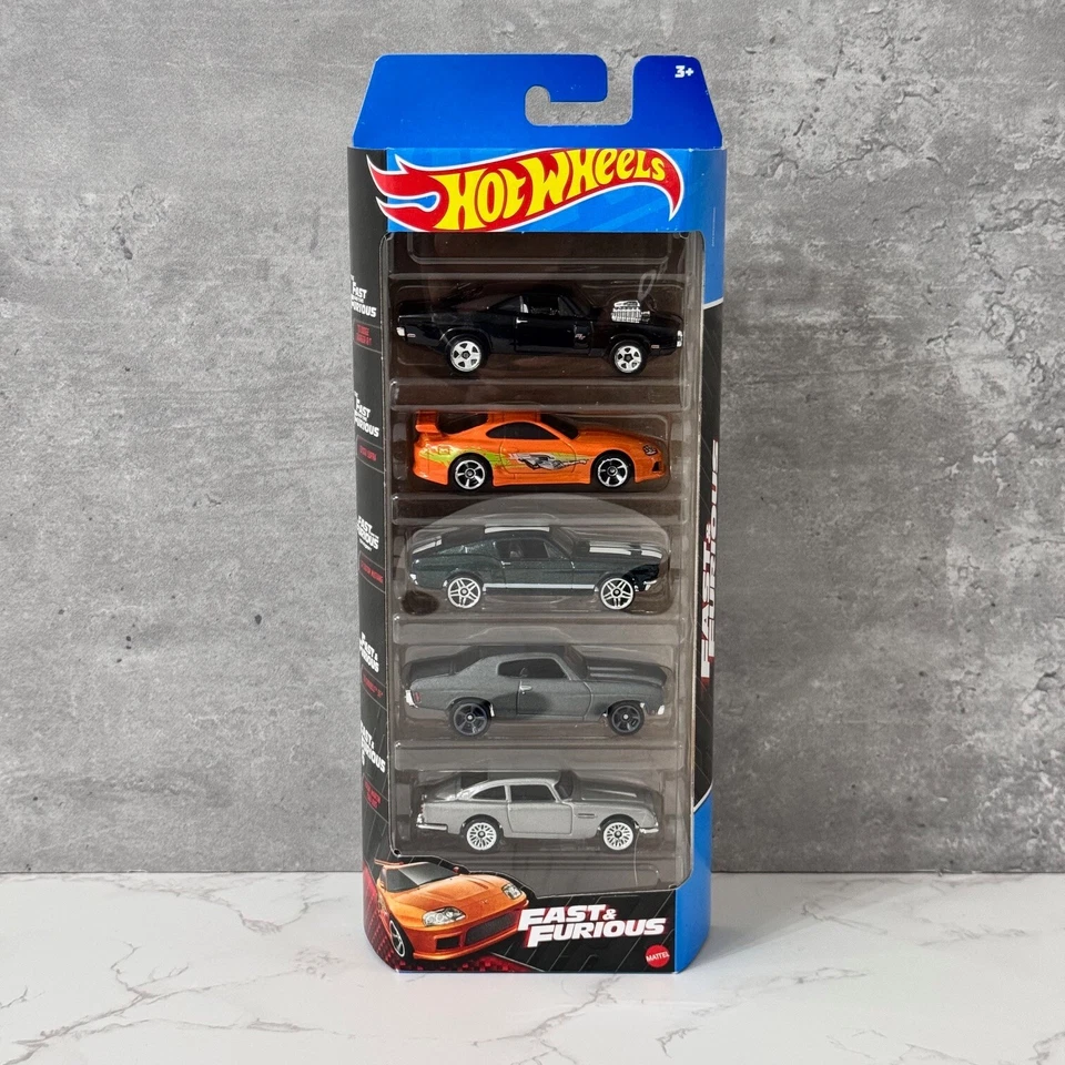Hot Wheels Fast & Furious 5 Pack Charger, Supra, Mustang, Chevelle, Aston DB5 - Image 1 of 3