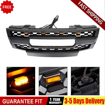 Front Upper Bumper Grille Grill Kit W/ LED Lights For Nissan Frontier 2009-2019 Foto 1 de 4