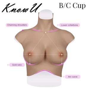 XL Size Silicone Breast Forms B/C Cup For Large person Transgender Crossdresser - Picture 1 of 17