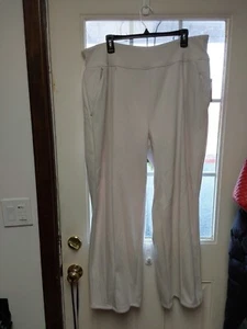 Nwt Avia Womens Plus Wide Leg Fleece Pants Beige XXXL 22 Pockets - Picture 1 of 2