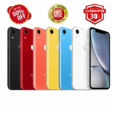 Apple iPhone XR Unlocked T-Mobile Verizon U.S. Cellular At&t -64GB- Smartphone  - Image 1 of 4