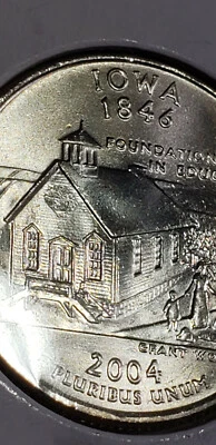 2004 P IOWA quarter Error *strike through Lamination Error* ?  MS Uncirculated - Image 1 of 4