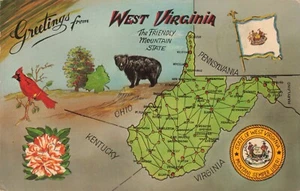 Multi View West Virginia Grußkarte Postkarte M127 - Bild 1 von 2