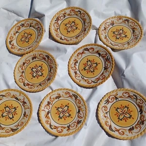 Artimino Tuscan Countryside Sienna Yellow 4 Dinner Plates - Picture 1 of 3
