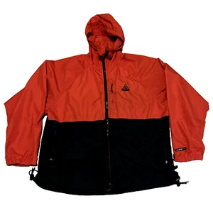 Vintage 90s Nike ACG Clima-fit Windbreaker Varsity Red Black Jacket Full Zip M - Picture 1 of 24