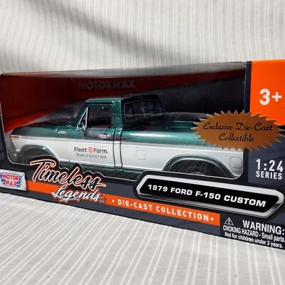 1979 Ford F-150 Custom Pickup Truck "FLEET FARM" - Timeless Legends 1:24 Diecast - Image 1 of 4