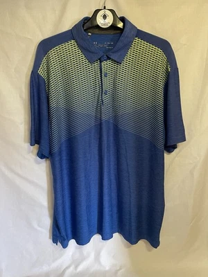 Under Armour XL Polo Shirt HEATGEAR Sportswear Gymwear Golfwear Blue Green - Image 1 of 4