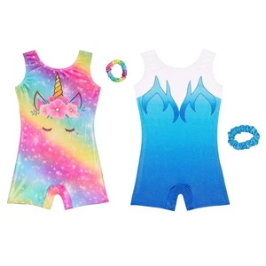 Set copricapo tuta bambina ragazza vestito yoga ballerina danza tuta costume - Foto 1 di 23