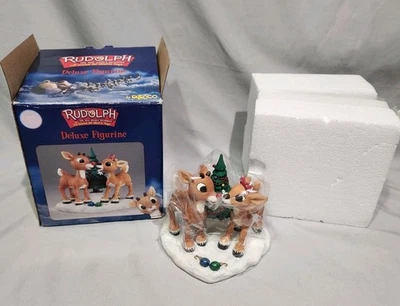 Figura de lujo Enesco Rudolph el reno nariz roja y Clarice Toys 872156 Foto 1 de 4