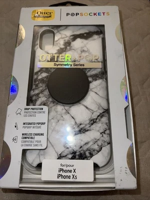 Funda Serie OtterBox OTTER+POP SYMMETRY para Apple iPhone X/Xs - Mármol Blanco Foto 1 de 4