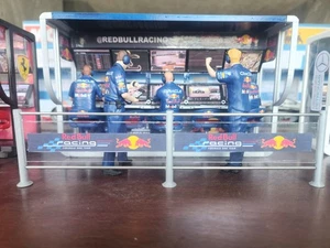 Red Bull F1 Pit Wall Set 1/18 Scale Diorama (Handmade Accessory) - Picture 1 of 10
